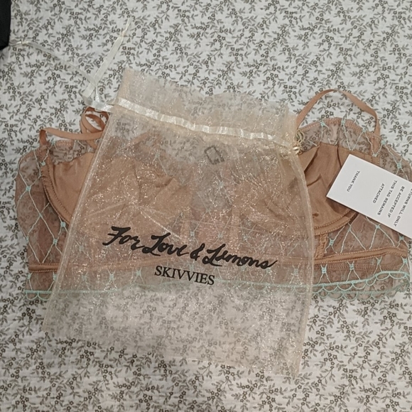 FLL Burlesque Fishnet bra nude/mint - Picture 2 of 6